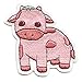 Strawberry Milk Cow Embroidered Iron On Patch