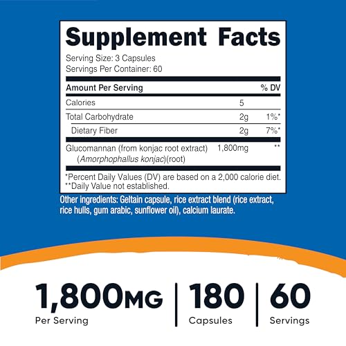 Nutricost Glucomannan High-Potency Capsules