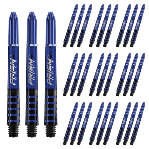 WINMAU Prism Force Dart-Schäfte aus Polycarbonat, mittelgroß, Blau, 10 Sets pro Packung (insgesamt 30 Dart-Schäfte)