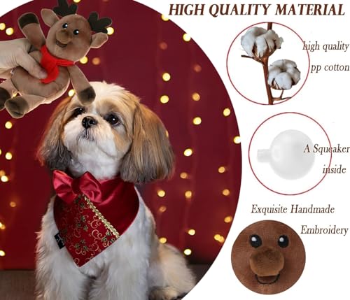Juguete de peluche reno para perros pequeños y medianos miniatura 2