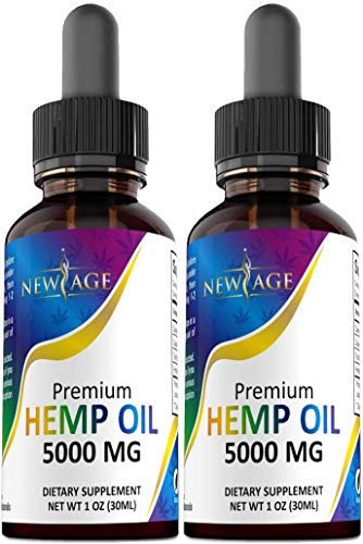 (2-Pack) 5000mg Hemp Oil Extract for Pain, Anxiety & Stress Relief - 5000mg