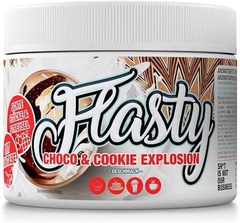 #sinob Flasty Geschmackspulver Choco & Cookie Explosion 250g | Nie wieder langweiliger Quark – über 25 Sorten bei nur 7–9 kcal pro Portion