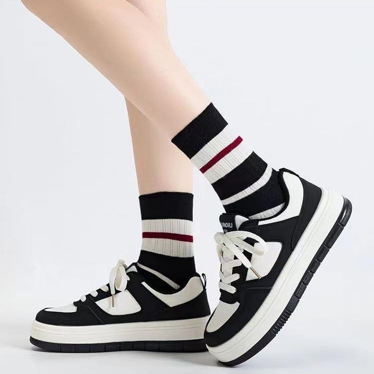 Platform Sneakers for Women Walking Shoes Work Shoes Black White Sneakers Comfortable Classic Work Shoes2