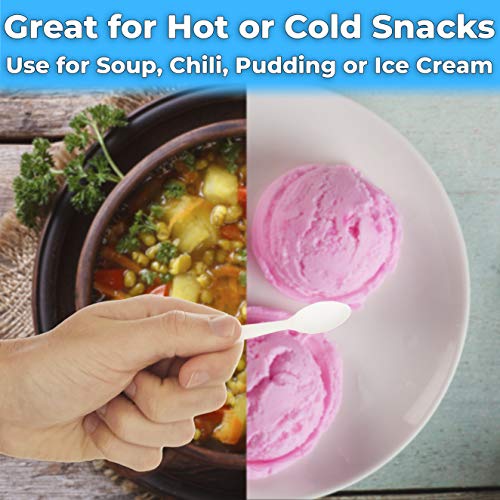 Extra Sturdy, Bpa Free 1000Ct Plastic Tasting Spoons. Disposable Mini Tasters For Sampling Or Individual Portions Of Ice Cream, And Appetizers. Great For Food Trucks, Parties And Events. #TOP3