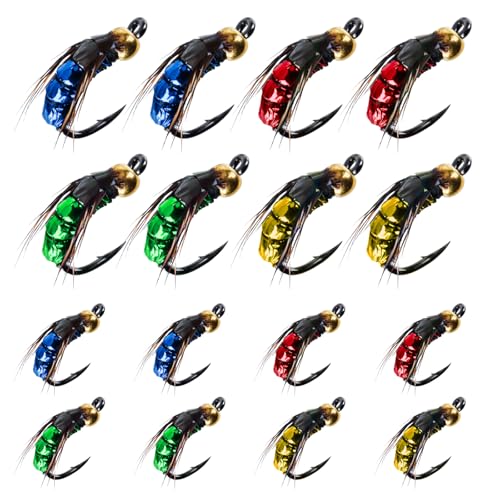 ltteea 16 Piece Fly Fishing Flies Kit: Streamers, Trout, Salmon, Bass Size 8 & 12 Hooks - Image 7