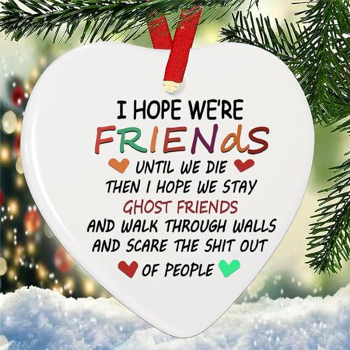 Friends Ornaments, Best Friend Christmas Ornaments 2026, Funny Ornaments for Friends, Heart Ceramic, Friendship Gifts for Women, Gift for Best Friend Woman - image 6