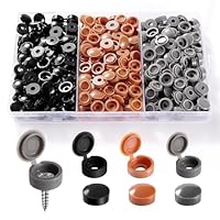 100 Tappi Per Viti YIXISI - Coprivite Incernierati Neri, Per Mobili