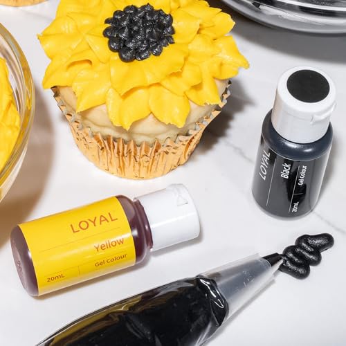 Image of Loyal Gel Food Coloring | Vibrant Color for Buttercream, Fondant, Royal Icing, Gum Paste, Marzipan and Cake Batter | Gel-Based Concentrated Food Dye - 20ml Yellow