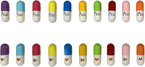 Miniatura 6 de 365 Mensaje en una botella Cápsula Letra Linda Cara Sonriente Amor Amistad Pastilla de Medio Color