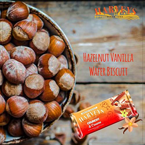 Image of HARVEYS CRUNCHY & CREAME WAFERS || Wafer || Biscuits || Pack of 4 ||150g x 4 || 600g (Vanilla & Hazelnut)