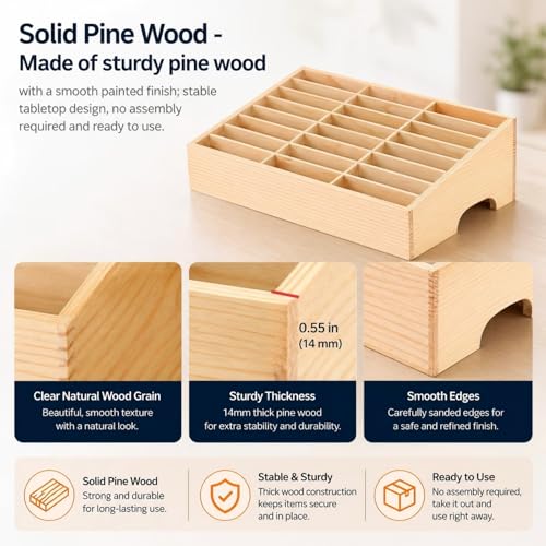 Casier pour téléphone portable en bois pour libérer l'espace de travail - 6
