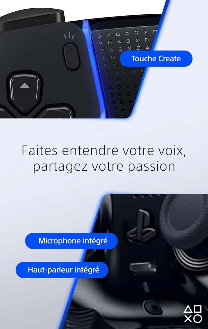 Playstation Sony, Manette 5 DualSense Edge, Sans Fil, Touches Arrière & Joysticks Interchangeables, Gâchettes Réglables, Profils Personnalisables, Compatible PS5/PC, Couleur : Noire