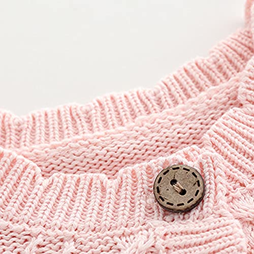 Chengchuang Newborn Baby Girls Knitted Sweater Romper Warm Long Sleeve Embroidered Jumpsuit Clothes For Spring Autumn Winter #TOP4