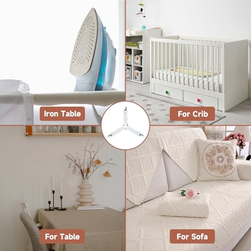 Image of Bed Sheet Straps, Upgrade Fitted Bed Sheet Holders for Corners, Non Slip Sheet Clips White 8Pcs