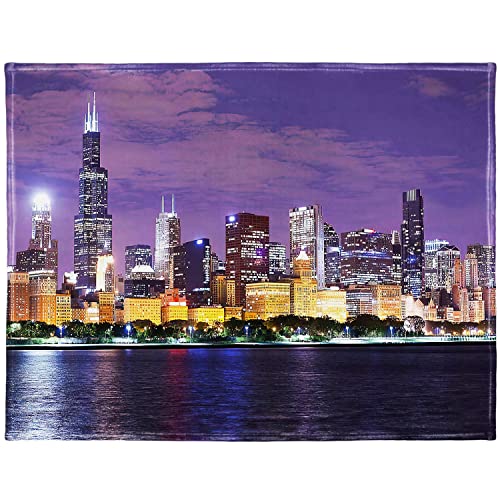 40x50 Blanket Comfort Warmth Soft Plush Throw for Couch Chicago S...
