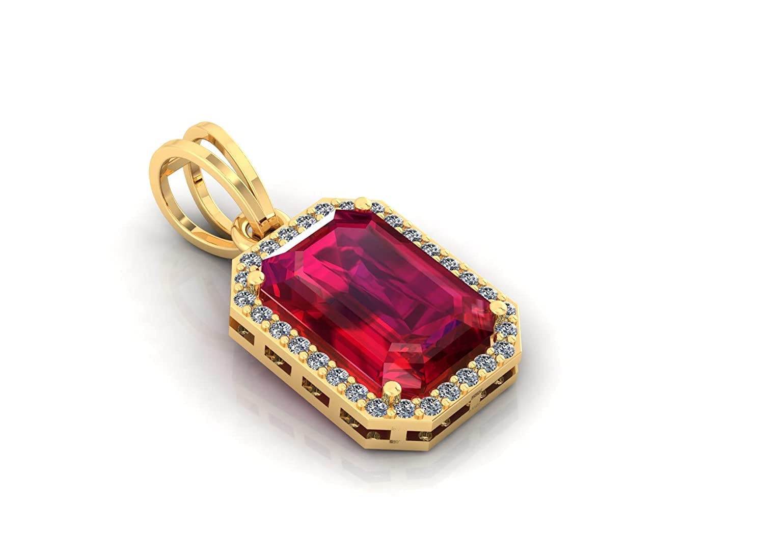 6.00 Carat Natural Ruby Manik 92.5 Sterling Silver Gold Plated Pendant/Locket Gemstone by Lab Certified(Top AAA+) Quality for Women's and Men's-image-47