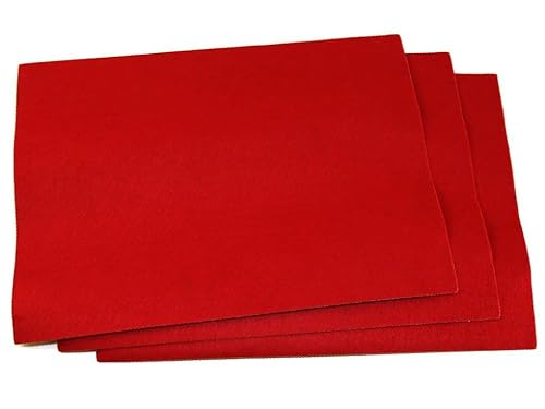 Minerva A4 Acrylic Felt Fabric Sheets (Value Pack) for Toymaking, Homecrafts, Handicrafts & DIY Berry Red - per Pack of 10