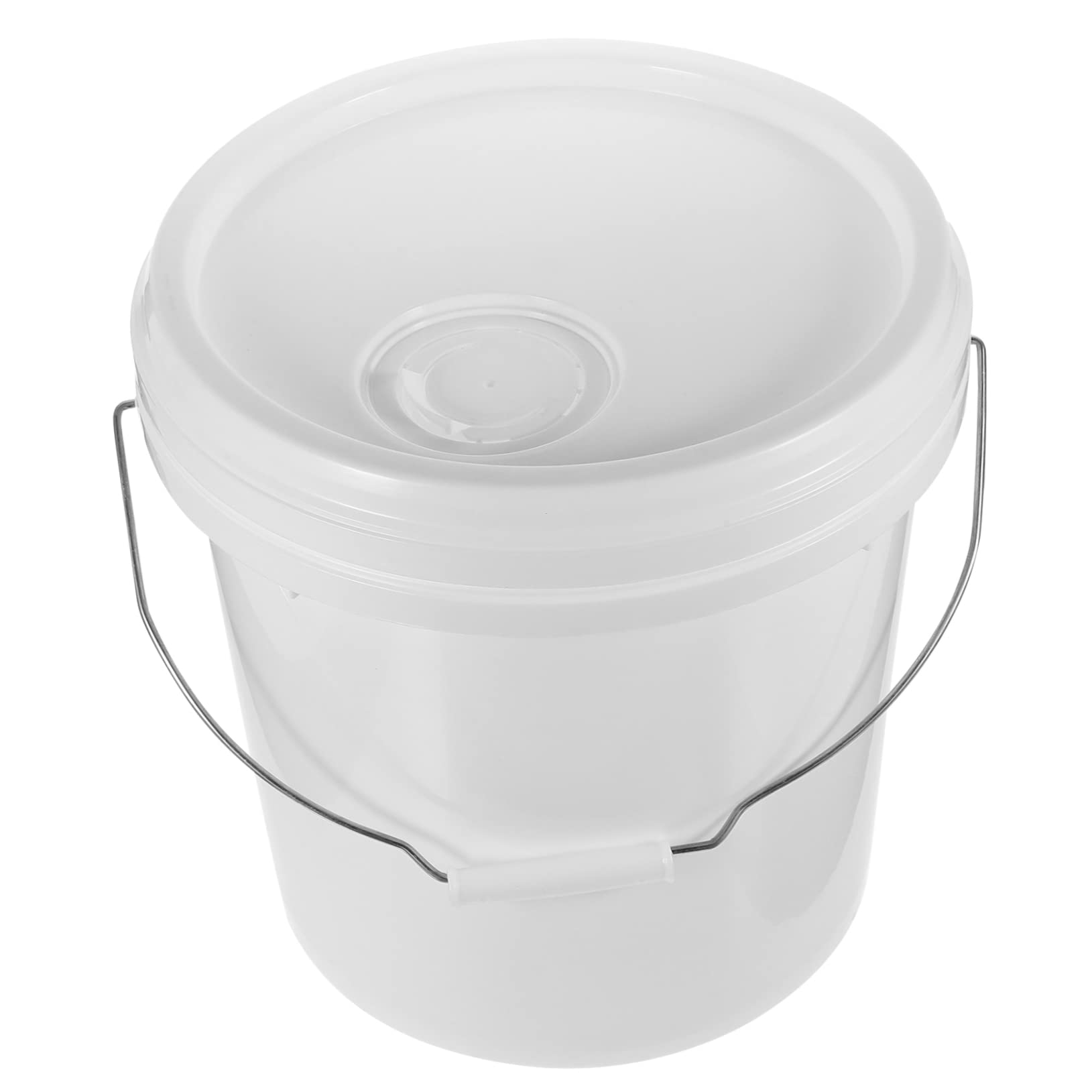iplusmile Balde De Pintura 10l con Tapa Hermética y Asa De Hierro Hdpe Blanco Multiusos para Almacenar Pigmentos Líquido y Solventes Uso Doméstico 2.2 Galones