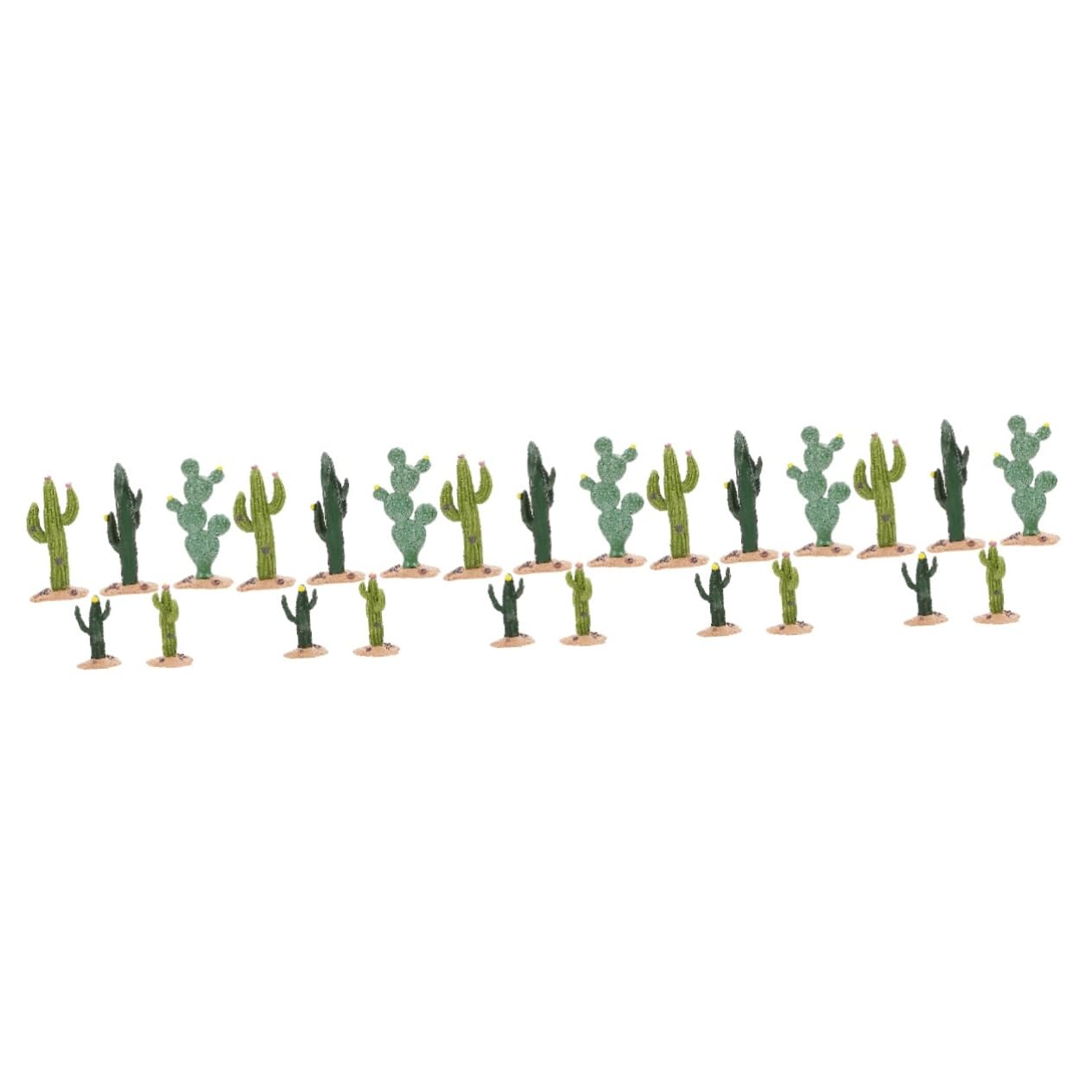 Alipis 25 Piezas Microdecoración paisajística Adorno de Cactus simulado Plantas suculentas Artificiales Escultura Modelo Cactus Tabletop Mini Cactus Adorno de Modelo de Planta el plastico