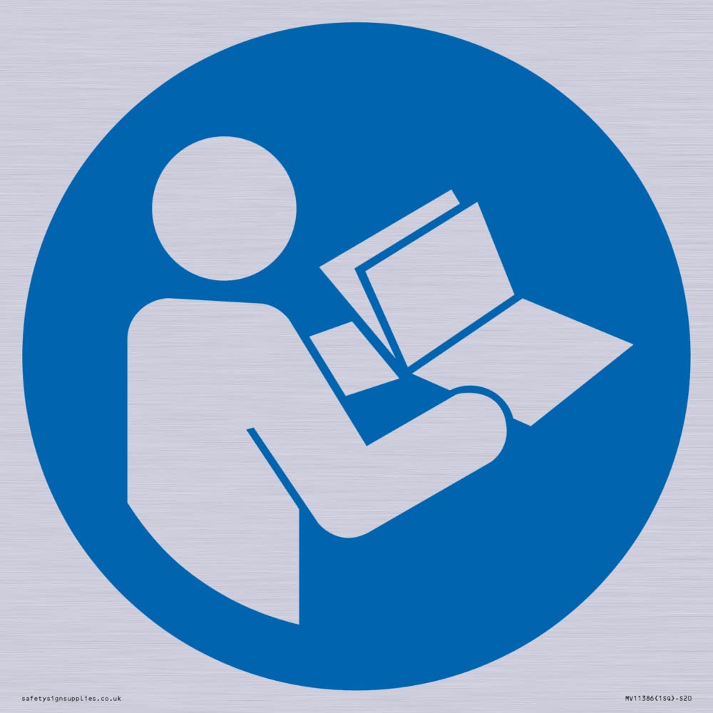 Mandatory: Refer to instruction manual/booklet Sign - 200x200mm - S20