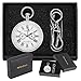 Tiong Reloj de bolsillo mecánico de acero inoxidable con diseño vintage de Londres Imagen de Tiong Reloj de bolsillo mecánico de acero inoxidable con diseño vintage de Londres