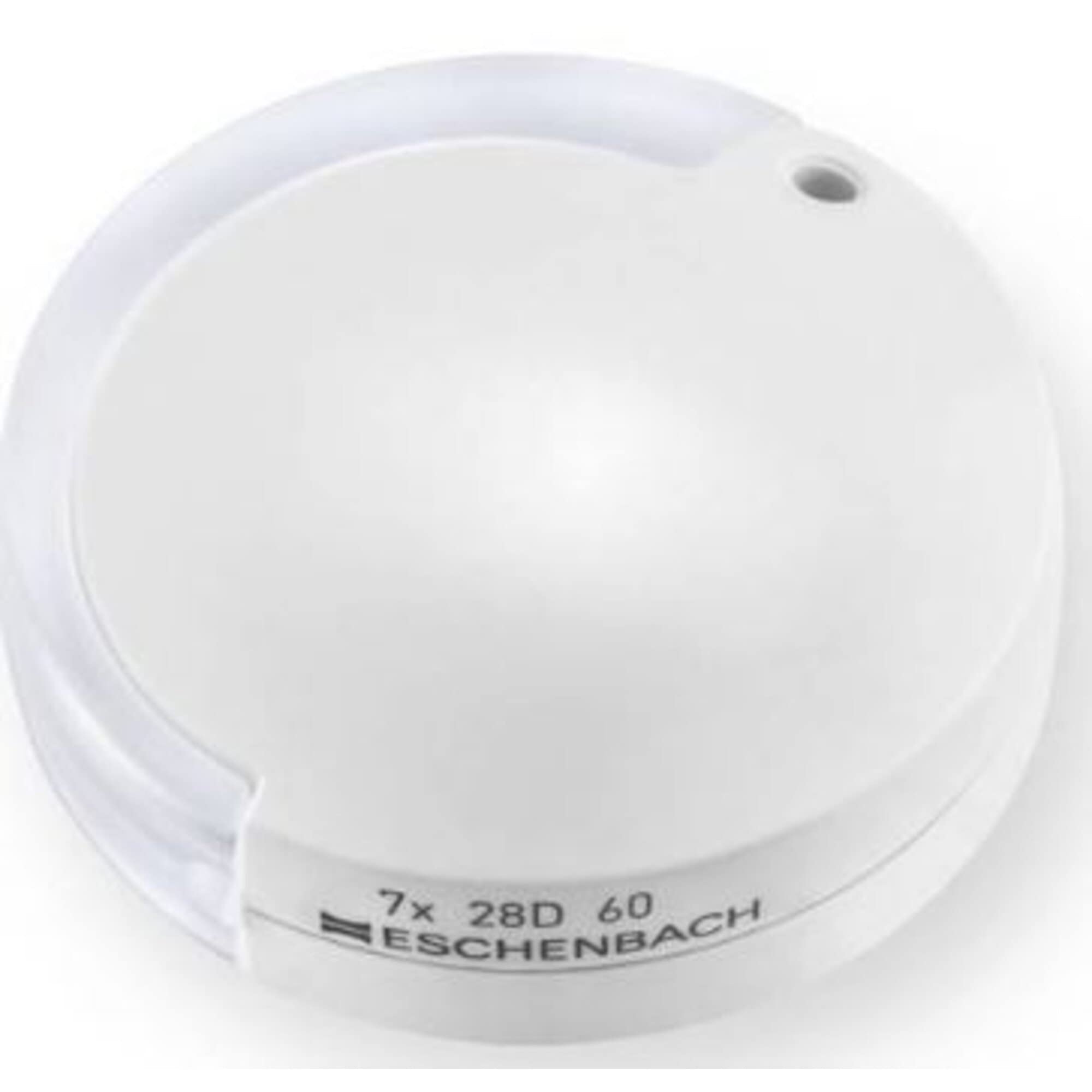Eschenbach 152097 Einschlaglupe mobilent LED, Obiettivo molto compatto ad alto ingrandimento con illuminazione LED efficiente, bianco, Dimensioni Lente: Ø 35 mm, Ingrandimento: 7x, Diottria: 28