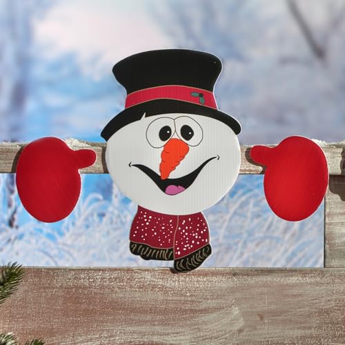 3 PAGEN® Zaun Dekoration Weihnachten – Weihnachten Outdoor...