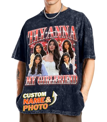 Tehg & Tuhg Custom T-Shirts with Faces on Them, Vintage Personalized Bootleg Rap Tees for Him Her...