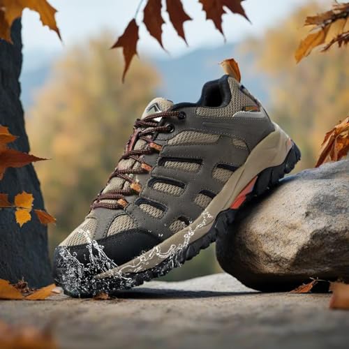 Waterproof Walking Shoes for Men Breathable Low Top Boots Lightweight Non Slip Workout Shoes Comfortable Slip on Snow Rainproof Shoes2