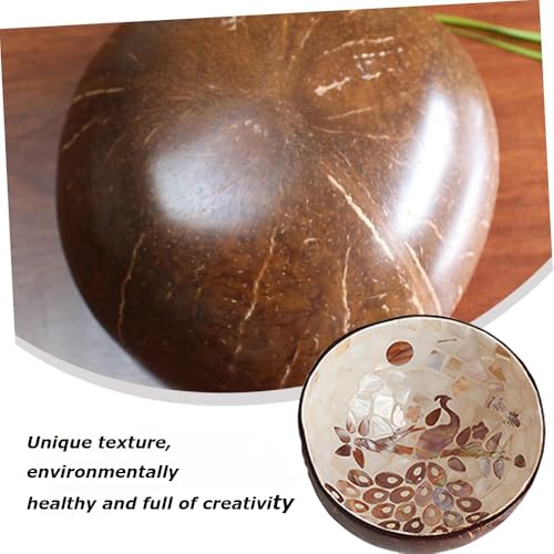 Hiseng Hand Painted Natural Coconut Bowl - Classic Prints Decorative Key Storage for Hallways, Jewellery, Nuts, Candy (Cyan) - Cosy Home Interiors Hiseng Hand Painted Natural Coconut Bowl - Classic Prints Decorative Key Storage for Hallways, Jewellery, Nuts, Candy (Cyan) - Image 6