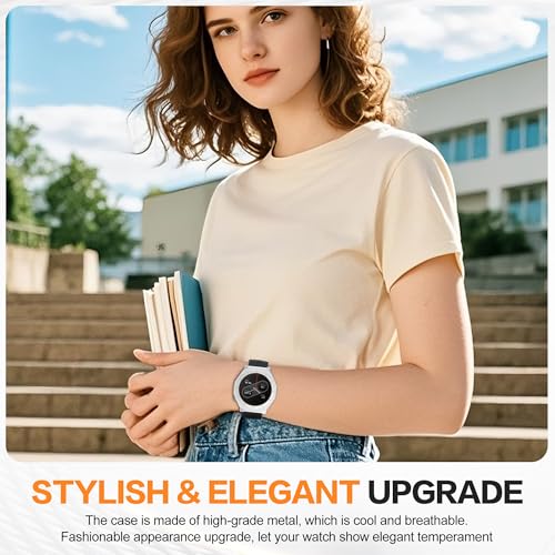 Image of 2 in 1 Metal Case for CMF Watch Pro 2 SmartWatch, Metal Case & TPU Back Cover Replacement Protector Cover Accessories with Cleaning Cloth Rugged for Nothing CMF Watch Pro 2 for Men Women (Silver)