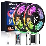 ☻ 【 Muy buena calidad 】 Tira LED compuesta de 300 LED 5050 RGB de alta calidad sin deslumbrar los ojos. Un verdadero objeto de decoración luminosa espectacular para todas tus habitaciones. La cinta LED funciona con una tensión de 12 V, calor muy bajo, se puede tocar y no representa ningún peligro para los niños y los animales. La cubierta de goma protege los LED del polvo, la presión y los golpes.