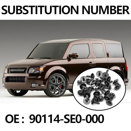 Image of 30PCS Fender Liner Splash Shield Wheelhouse Liner Screw, Compatible with Honda Accord Civic CR-V Element Fit Pilot Odyssey Prelude Acura ILX RDX TL TSX, 90114SE0000