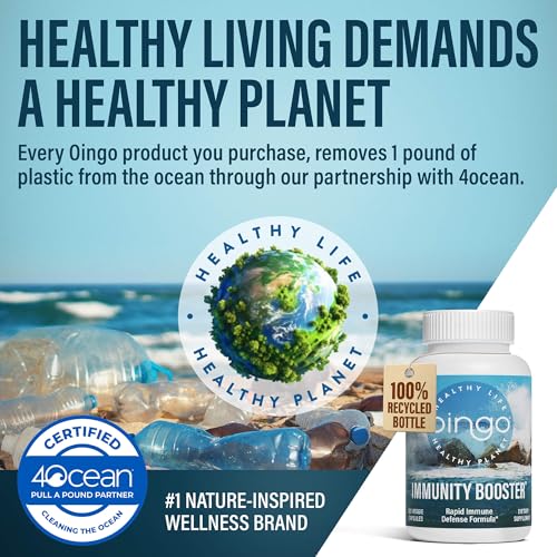 Oingo Immunity Booster Capsules, Vitamin C, Vitamin D3, Zinc, and Quercetin, 60 Capsules — view 4