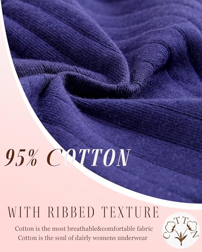 Image of FINETOO Cotton Thongs for Women Soft Low Rise Sexy Thong Ladies Panties Womens Underwear 6 Pack XS-XXXL