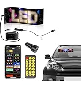 Euakee LED Auto-Zeichen - Programmierbar, Wasserdicht, 2,76x6,81 Zoll, Per App Steuerbar