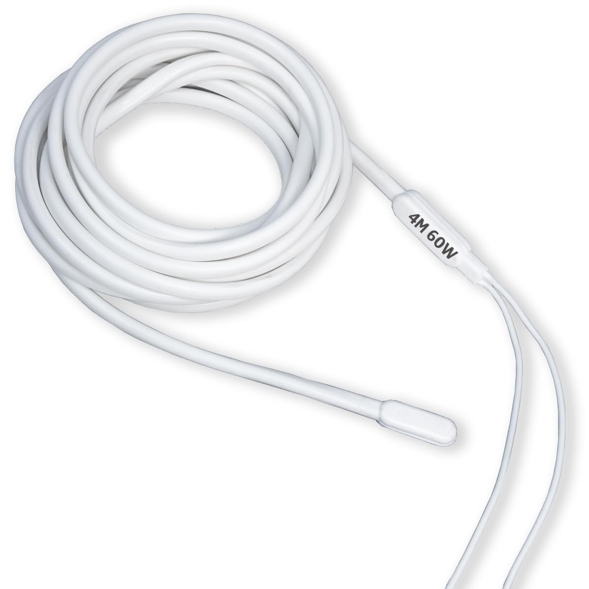 GOLDMAN SERVICE | Câble chauffant avec résistance bipolaire en silicone antigel pour tuyaux | 4 mètres, 60 watts | Incubateurs, aquariums, reptiles, serres, fermentation (4 m | 60W)