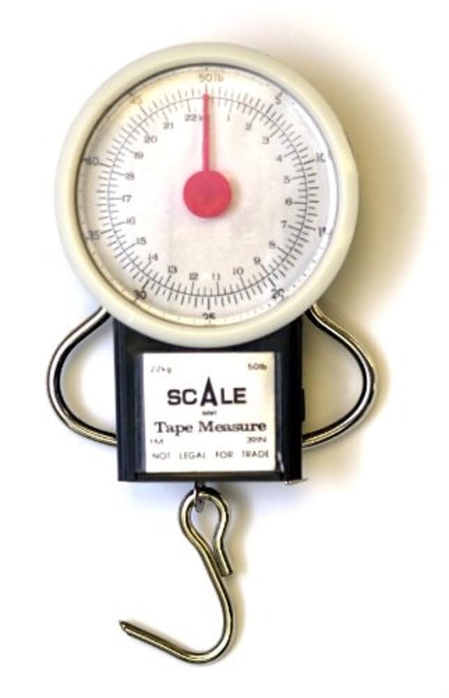 Eagle Claw 04070-003 Scale W/Tape Measure, 50 Lb, Dial