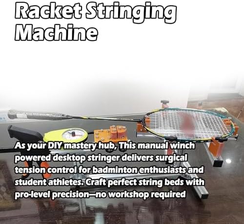Racket Stringing Machine,Aluminum Alloy Tabletop Wire Stretch,Tennis Racket Stringing Tools, for Tennis Badminton, Beginner