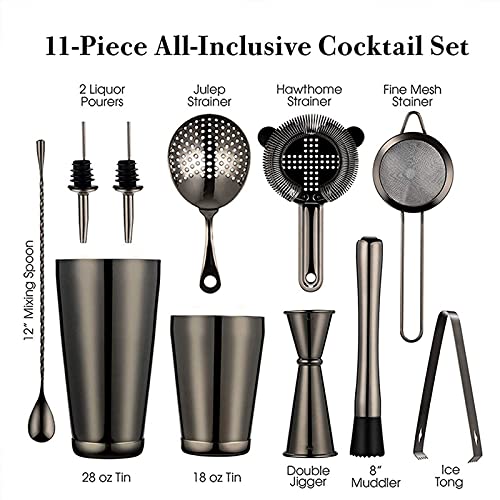11 stks/set Barmender Kit Cocktail Shaker Set voor Bar Home DIY Gemengd Drankjes Martini Boston Shakers Tools Mixer… - Afbeelding 3