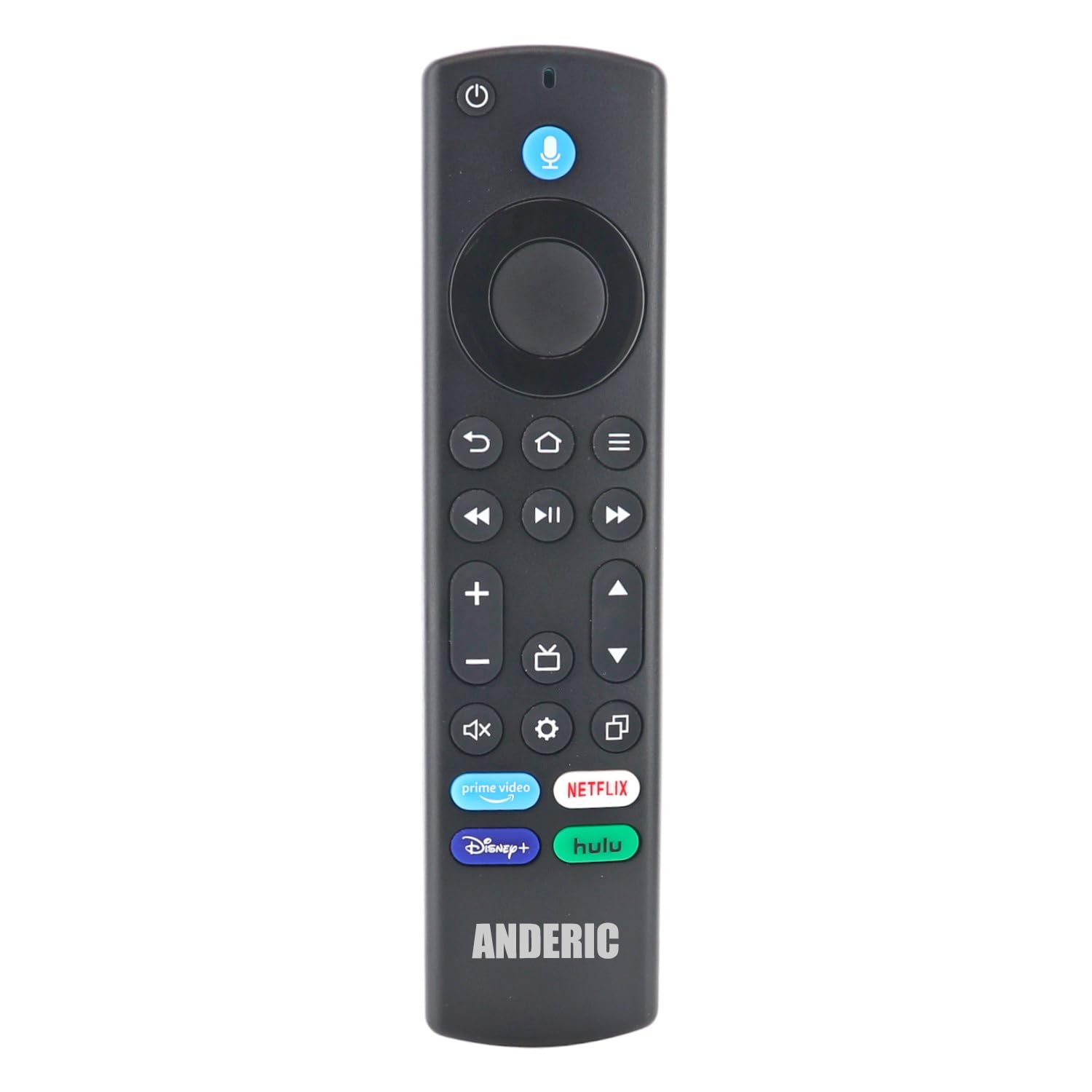 Anderic RRF1G1 Voice Remote Control for Streaming TVs NS-RCFNA-21 | CT-RC1US-21, CT-95018 Works for All All Fire TV's - Fire Sticks - Toshiba - Insignia - TCL - Hisense - RF and IR