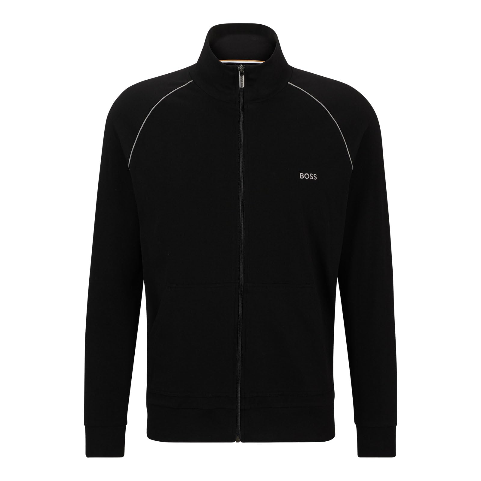 BOSS Herren Mix&Match Jacket Z Jacke aus Stretch-Baumwolle mit Reißverschluss und Kontrast-Paspeln
