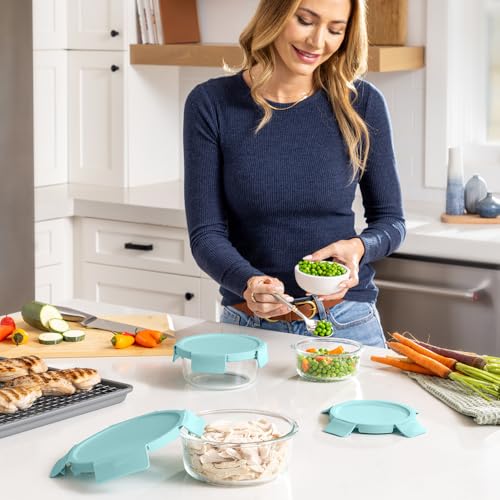 Image of Bentgo Glass Leak-Proof Food Storage Set, 6 Piece, Airtight Lids, BPA-Free