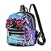 Produktbild VENMO Mode Pailletten Fliege Schultasche Rucksack Reise Umhängetasche Kleine Daypack Lässig Rucksack Für Mädchen Vintage Schultasche Daypacks Für Outdoor Sports Travel Shoulder Bag (Blue)