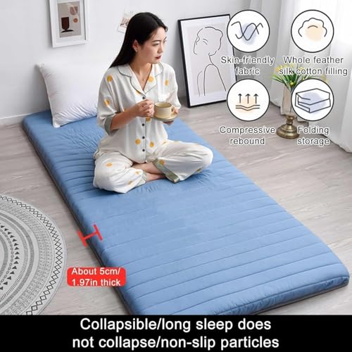 Matelas de sol – Futon japonais portable, matelas de couchage enroulable super doux pour dortoir et voyage, et solution de sommeil confortable