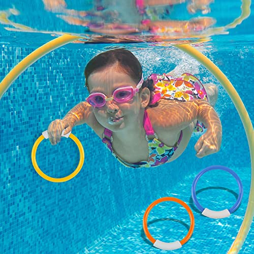 IOPJLK Unterwasser Tauchspielzeug Set 11 Stück, Tauchringe für Kinder ab 4-12, Tauchring Algenspielzeug Torpedo Wasserspielzeug Set, Sommer Poolparty Geschenk für Jungen und Mädchen