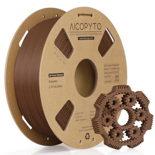 Image of PLA-CF Carbon Fiber PLA 3D Printer Filament 1.75mm 1KG Brown