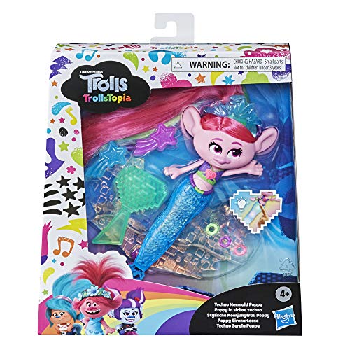 Trolls Dreamworkstopia Techno Mermaid Poppy Doll, Tail Lights Up In Or Out Of Water, Toy For Girls And Boys 4 Years Old And Up #TOP1