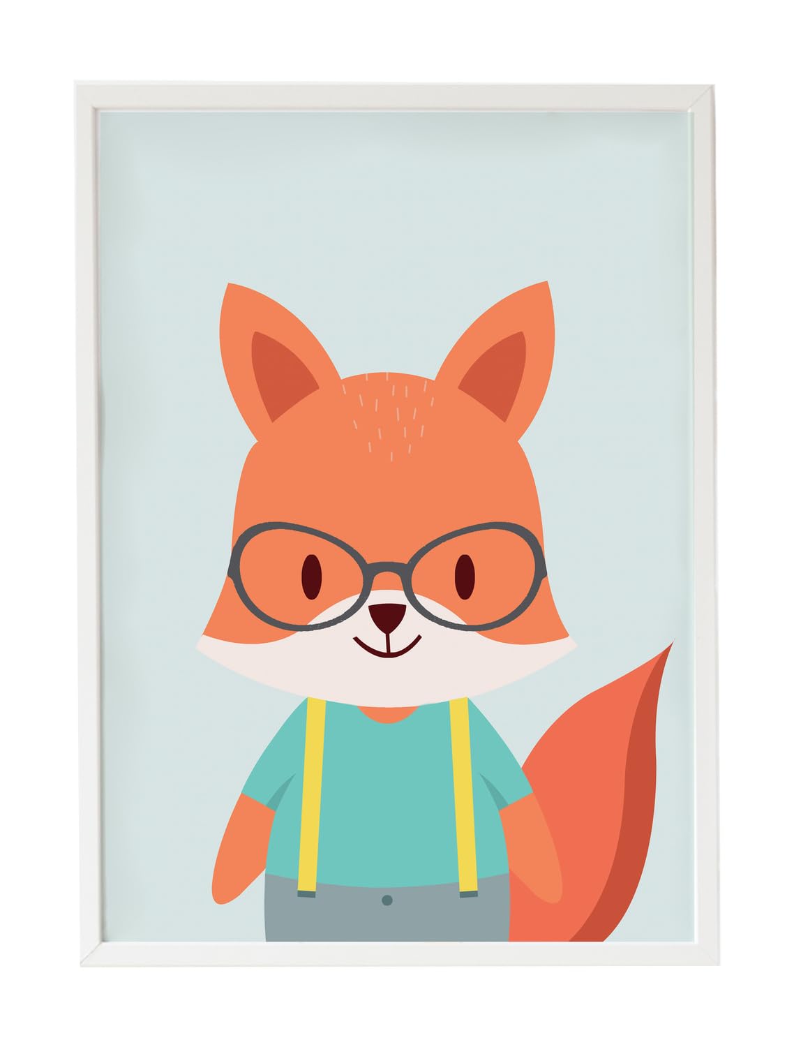 Tableau renard marron pour chambre enfant - Décoration murale