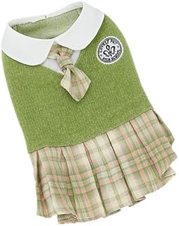 Bnibol Dog Costume Dog Dresses,Comfortable Cute Spring Summer Dog Skirt,Suitable for Small and Medium-Sized Pet Dog Clothes(Green) (Small)